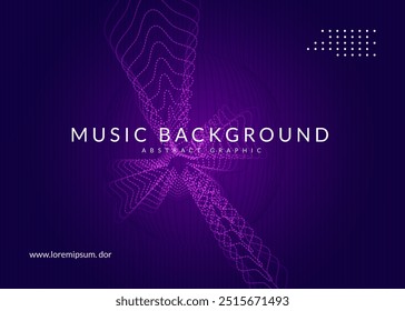 Techno Magazine. Trance Invite. Blue Discotheque Background. Night Club Concert Template. Soundwave Radio Illustration. Pink Party Flyer. Edm Design. Green Techno Magazine