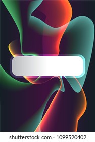 Techno modern background, colorfull smoke , glowing page decoration for web and print 