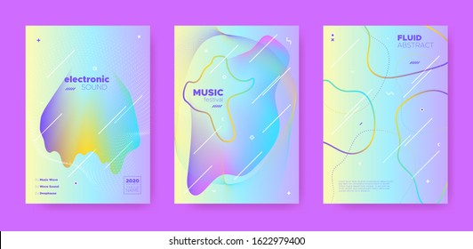 Techno Music Poster. Abstract Gradient Shape. Night Club Festival. Fluid Shape. Pink Electro Music Poster. Pastel Abstract Gradient Blend. Night Club Event. Dj Party. House Music Poster.