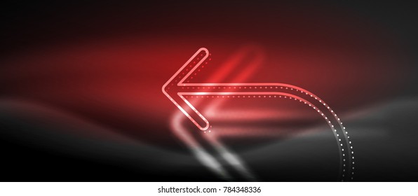 Techno neon glowing arrow background. Vector modern hi-tech tehnology abstract template