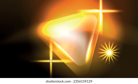 Techno neon triangles with light effects in the dark