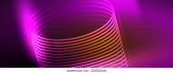 Techno neon wave lines, dynamic electric motion, speed concept. Templates for wallpaper, banner, background, landing page, wall art, invitation, prints