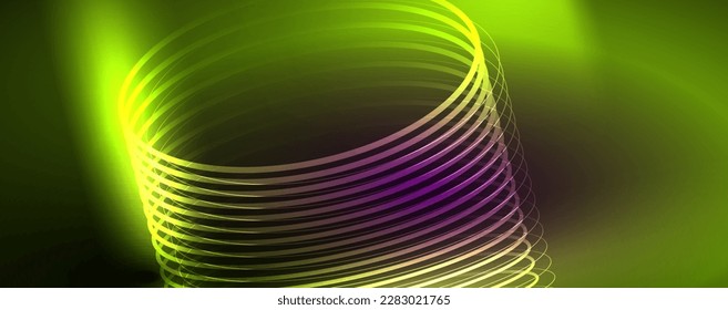 Techno neon wave lines, dynamic electric motion, speed concept. Templates for wallpaper, banner, background, landing page, wall art, invitation, prints