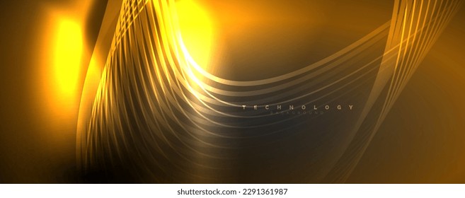 Techno neon wave lines, dynamic electric motion, speed concept. Templates for wallpaper, banner, background, landing page, wall art, invitation, prints