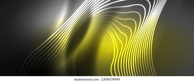 Techno neon wave lines, dynamic electric motion, speed concept. Templates for wallpaper, banner, background, landing page, wall art, invitation, prints