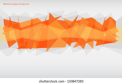 techno orange abstract polygonal background