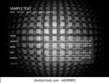 Techno orb  squared vector template - Vector web squared template background