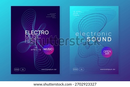 Techno Poster. Dance Event. Green Sound Magazine. Discotheque Trance Template. Pink Music Design. Soundwave Disco Illustration. Electro Cover. Blue Techno Poster