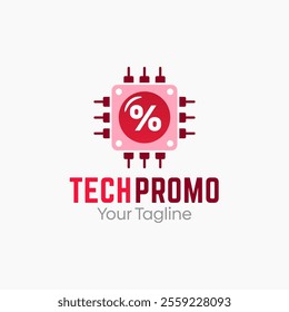 Techno Promo Logo Design Template. Good for Business, Agency, Community and Organization.