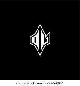 techno estilo de corrida design DV logotipo inicial esport conceito moderno monograma carta de jogo