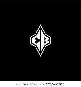 techno racing style design EB initial logo esport concept modern monogram gaming letter