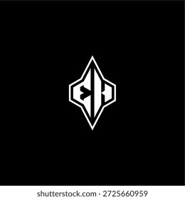 techno estilo de corrida design EH logotipo inicial esport conceito moderno monograma carta de jogo