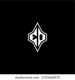 techno estilo de corrida design EO logotipo inicial esport conceito moderno monograma carta de jogo