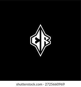 techno estilo de corrida design ER logotipo inicial esport conceito moderno monograma carta de jogo