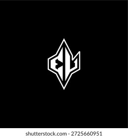 techno estilo de corrida design EV logotipo inicial esport conceito moderno monograma carta de jogo
