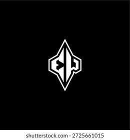 techno estilo de corrida design EW logotipo inicial esport conceito moderno monograma carta de jogo