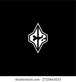 techno estilo de corrida design EZ logotipo inicial esport conceito moderno monograma carta de jogo