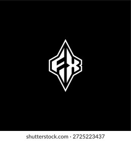 techno estilo de corrida design FX logotipo inicial esport conceito moderno monograma carta de jogo
