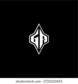 techno estilo de corrida design GA logotipo inicial esport conceito moderno monograma carta de jogo