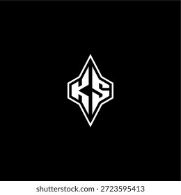 techno estilo de corrida design moderno monograma de jogo carta logotipo inicial esport conceito KS