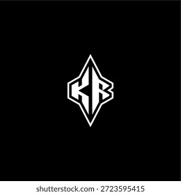 techno estilo de corrida design moderno monograma de jogo carta logotipo inicial esport conceito KR