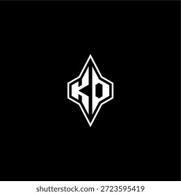 techno estilo de corrida design moderno monograma de jogo carta logotipo inicial esport conceito KO