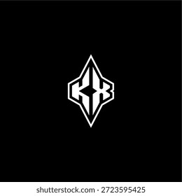 techno estilo de corrida design moderno monograma carta de jogo logotipo inicial esport conceito KX