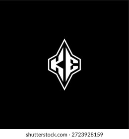 techno estilo de corrida design moderno monograma de jogo carta logotipo inicial esport conceito KE