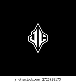 techno estilo de corrida design moderno monograma de jogo carta logotipo inicial esport conceito JL