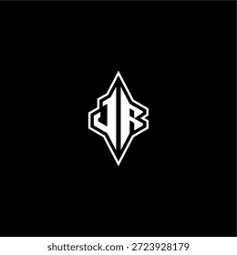 techno estilo de corrida design moderno monograma de jogo carta logotipo inicial esport conceito JR