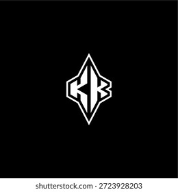 techno estilo de corrida design moderno monograma carta de jogo logotipo inicial esport conceito KK