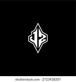 techno estilo de corrida design moderno monograma de jogo carta logotipo inicial esport conceito JZ
