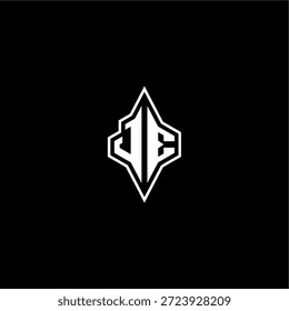 techno estilo de corrida design moderno monograma de jogo carta logotipo inicial esport conceito JE