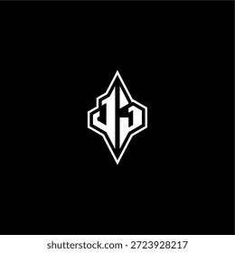 techno estilo de corrida design moderno monograma de jogo carta logotipo inicial esport conceito JJ
