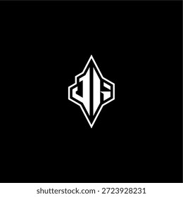 techno estilo de corrida design moderno monograma de jogo carta logotipo inicial esport conceito JI