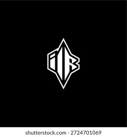 techno estilo de corrida design moderno monograma de jogo carta logotipo inicial esport conceito IR