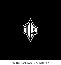techno estilo de corrida design moderno monograma de jogo carta logotipo inicial esport conceito IQ