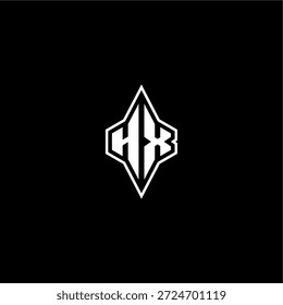techno estilo de corrida design moderno monograma de jogo carta logotipo inicial esport conceito HX