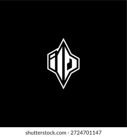 techno estilo de corrida design moderno monograma de jogo carta logotipo inicial esport conceito IP