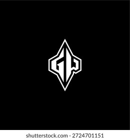 techno estilo de corrida design moderno monograma de jogo carta logotipo inicial esport conceito GW