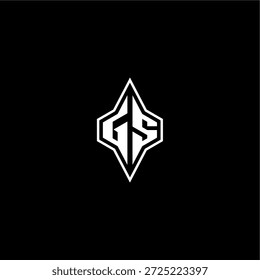 techno estilo de corrida design moderno monograma de jogo carta logotipo inicial esport conceito GS