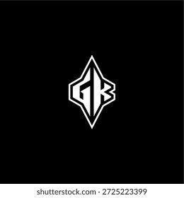 techno estilo de corrida design moderno monograma de jogo carta logotipo inicial esport conceito GK
