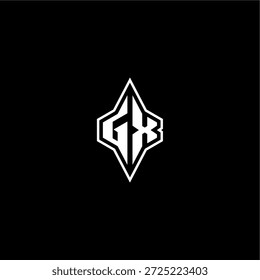 techno estilo de corrida design moderno monograma de jogo carta logotipo inicial esport conceito GX