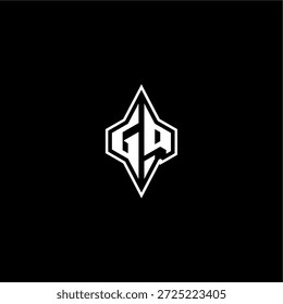 techno estilo de corrida design moderno monograma de jogo carta logotipo inicial esport conceito GQ