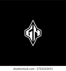 techno estilo de corrida design moderno monograma de jogo carta logotipo inicial esport conceito GN