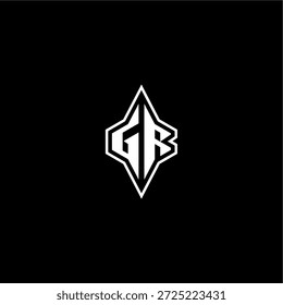 techno racing style design moderne monogram gaming buchstabe initial logo unterstützung konzept GR