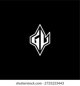 techno estilo de corrida design moderno monograma de jogo carta logotipo inicial esport conceito GV