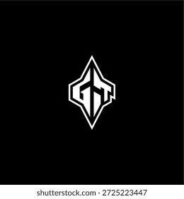 techno estilo de corrida design moderno monograma de jogo carta logotipo inicial esport conceito GT