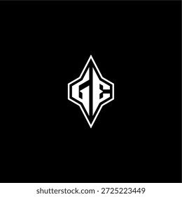 techno estilo de corrida design moderno monograma de jogo carta logotipo inicial esport conceito GE