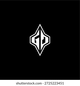 techno estilo de corrida design moderno monograma de jogo carta logotipo inicial esport conceito GP